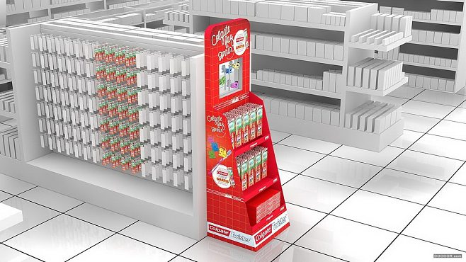 商超陈列艺术 16组AUGUSTO堆头与展架产品陈列效果图解析